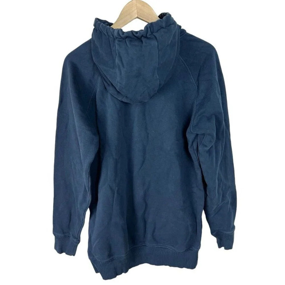 Gymshark Navy Blue Hoodie Size Medium Cotton Blend Logo Men’s - Picture 2 of 9